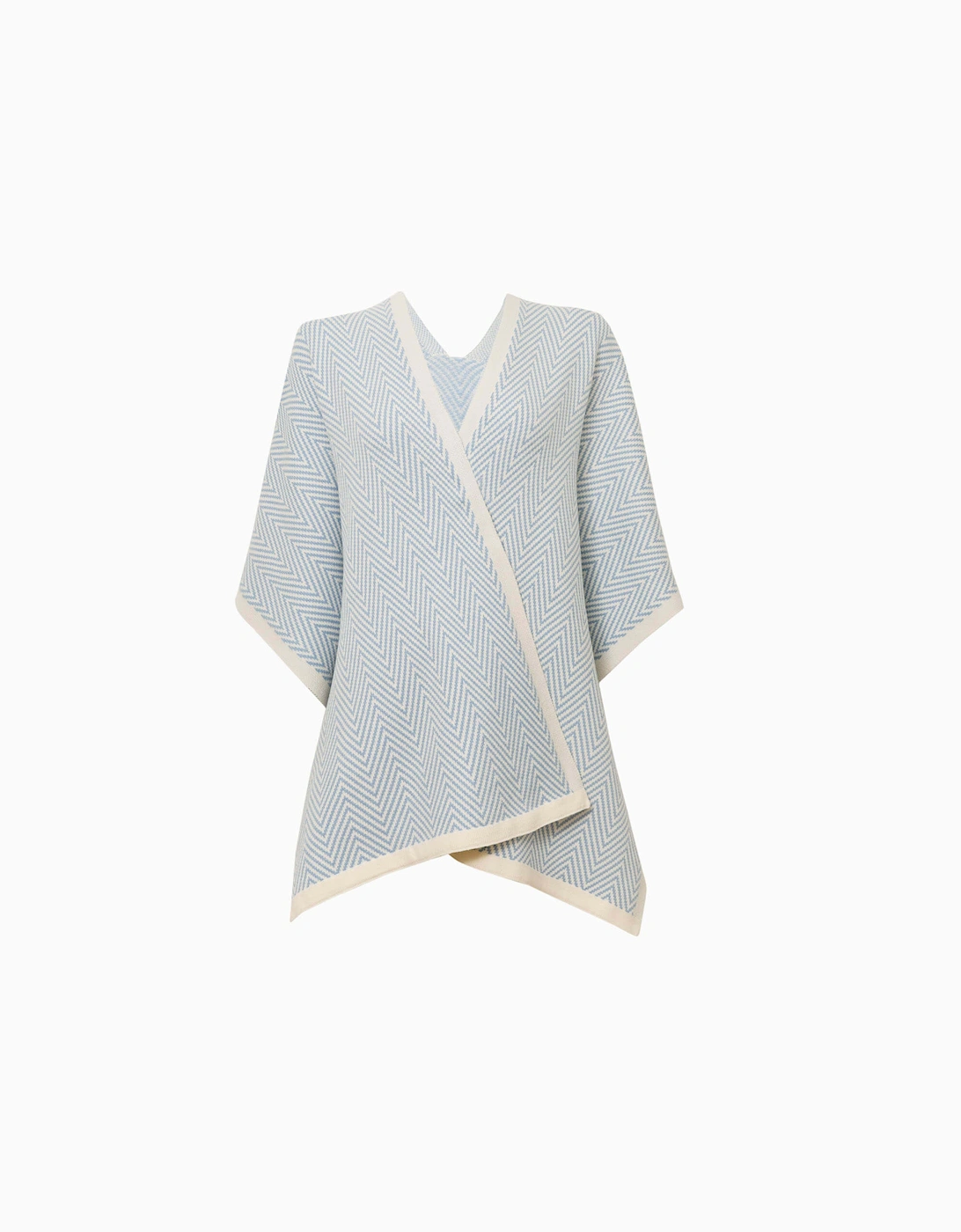 Blue Chevron Knit Wrap