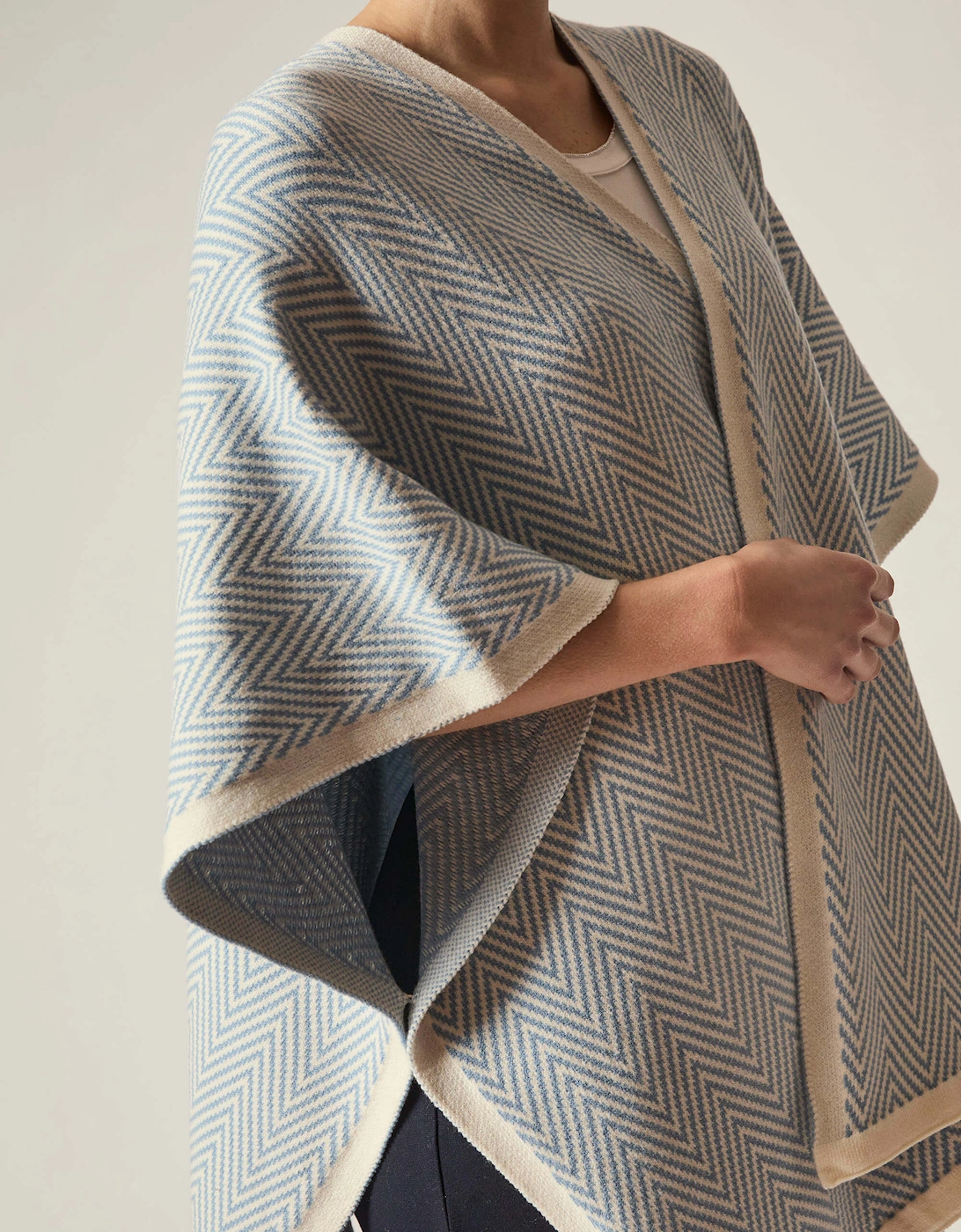 Blue Chevron Knit Wrap, 6 of 5