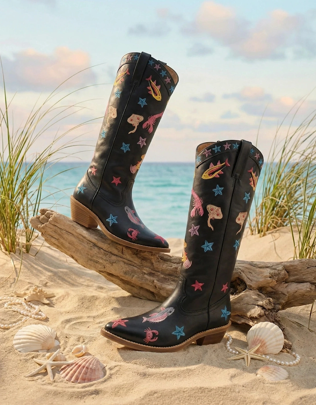 Arizona Embroidered Leather Boots, 2 of 1