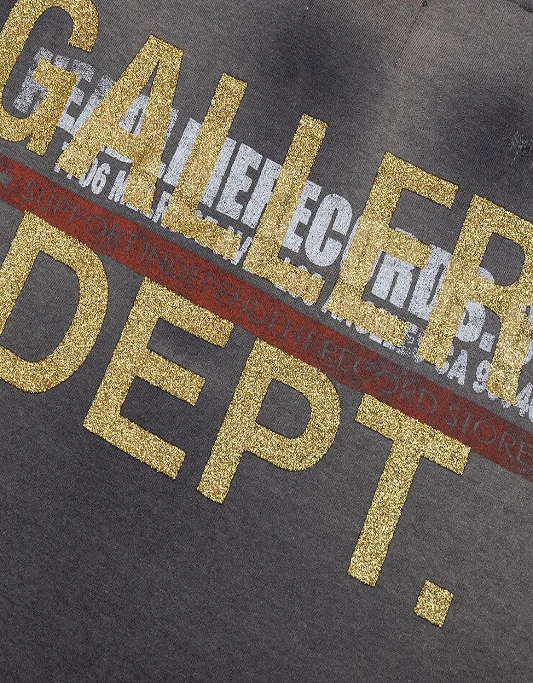 Headline Records T-Shirt in Washed Black