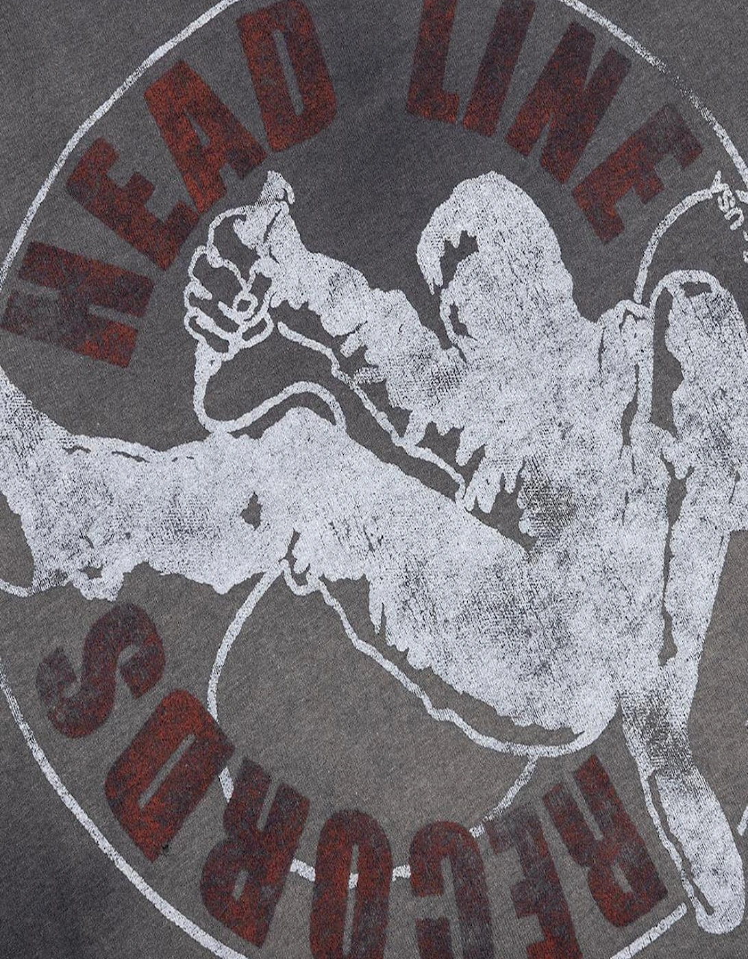 Headline Records T-Shirt in Washed Black