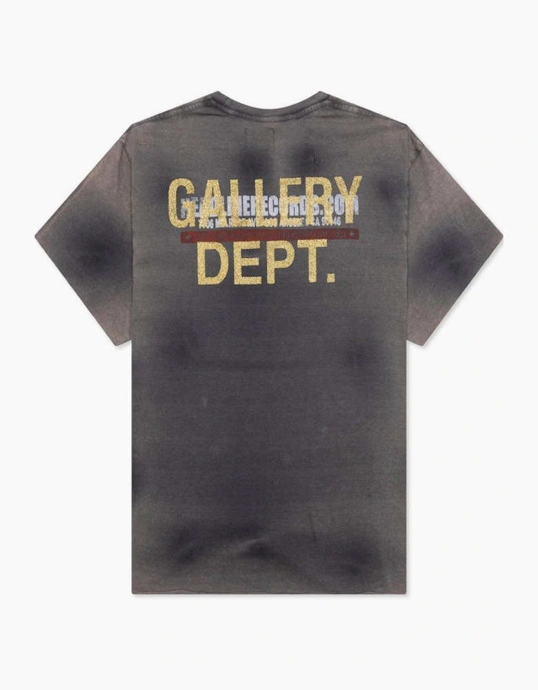 Headline Records T-Shirt in Washed Black