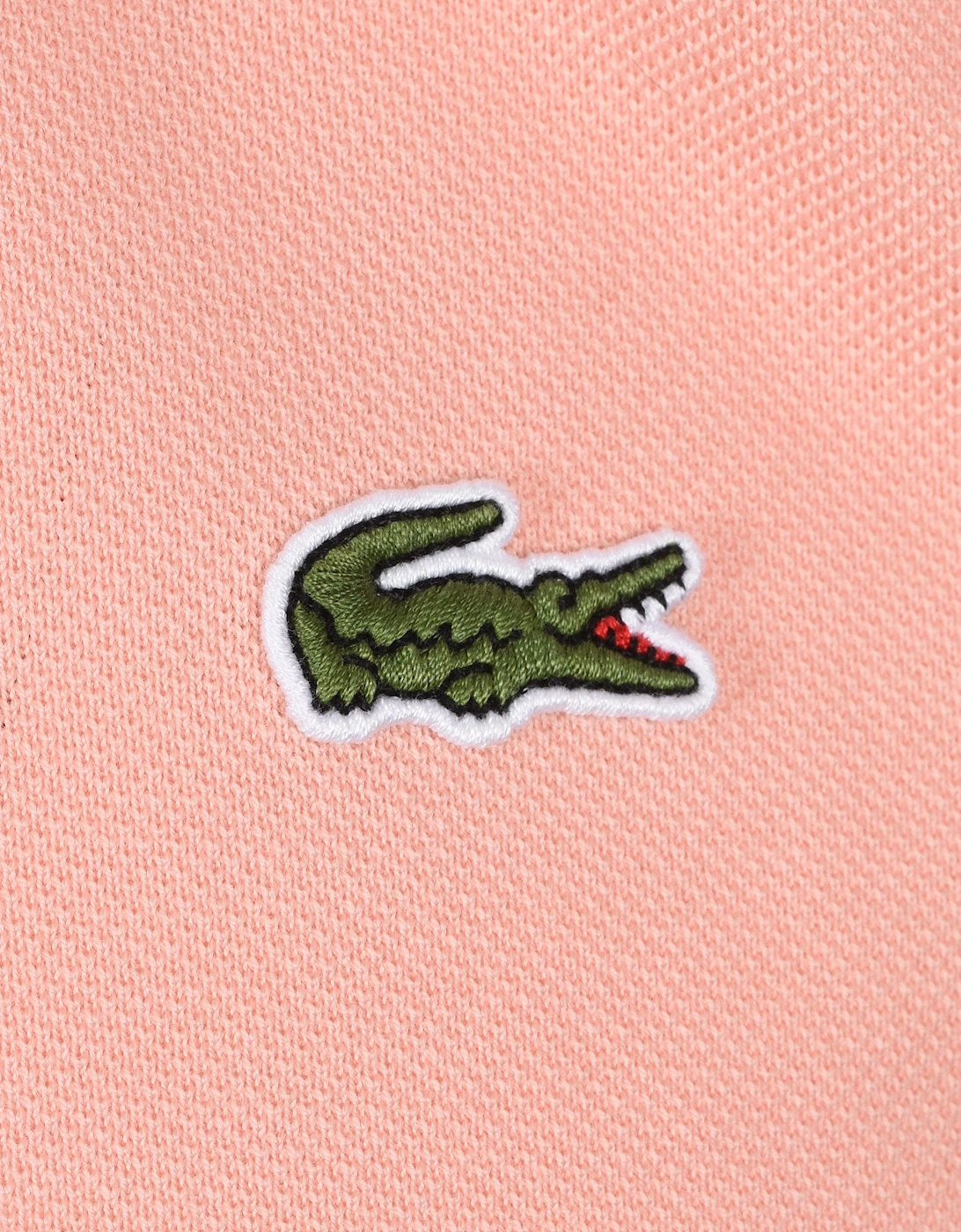 L.12.12 Pique Cotton Polo Peach