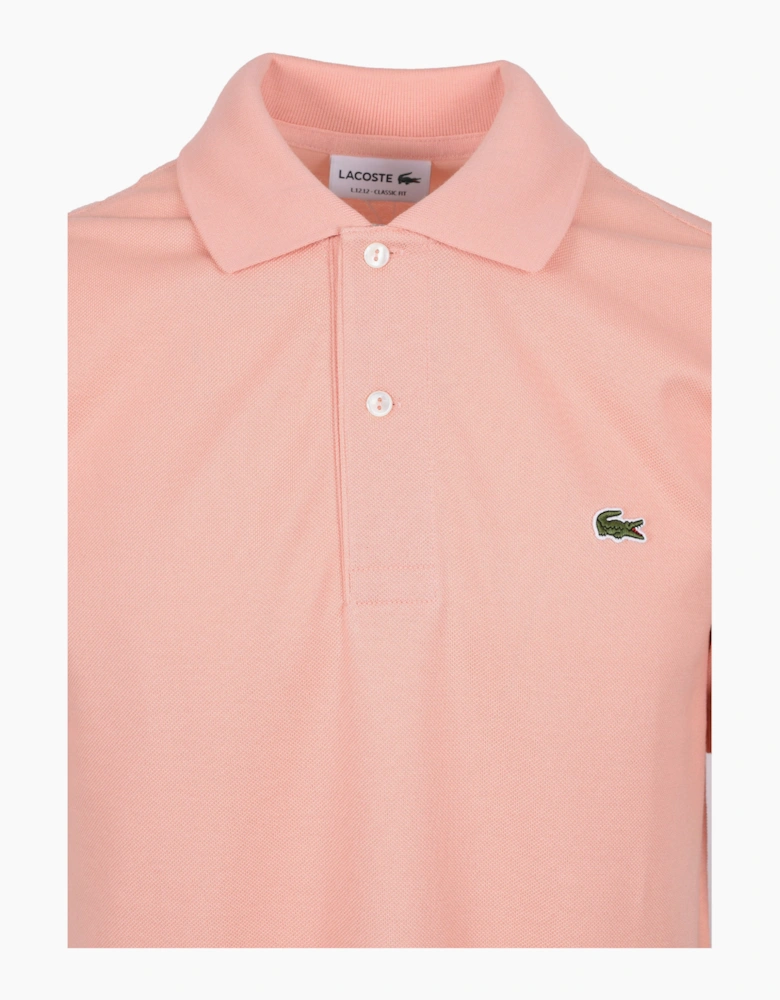 L.12.12 Pique Cotton Polo Peach
