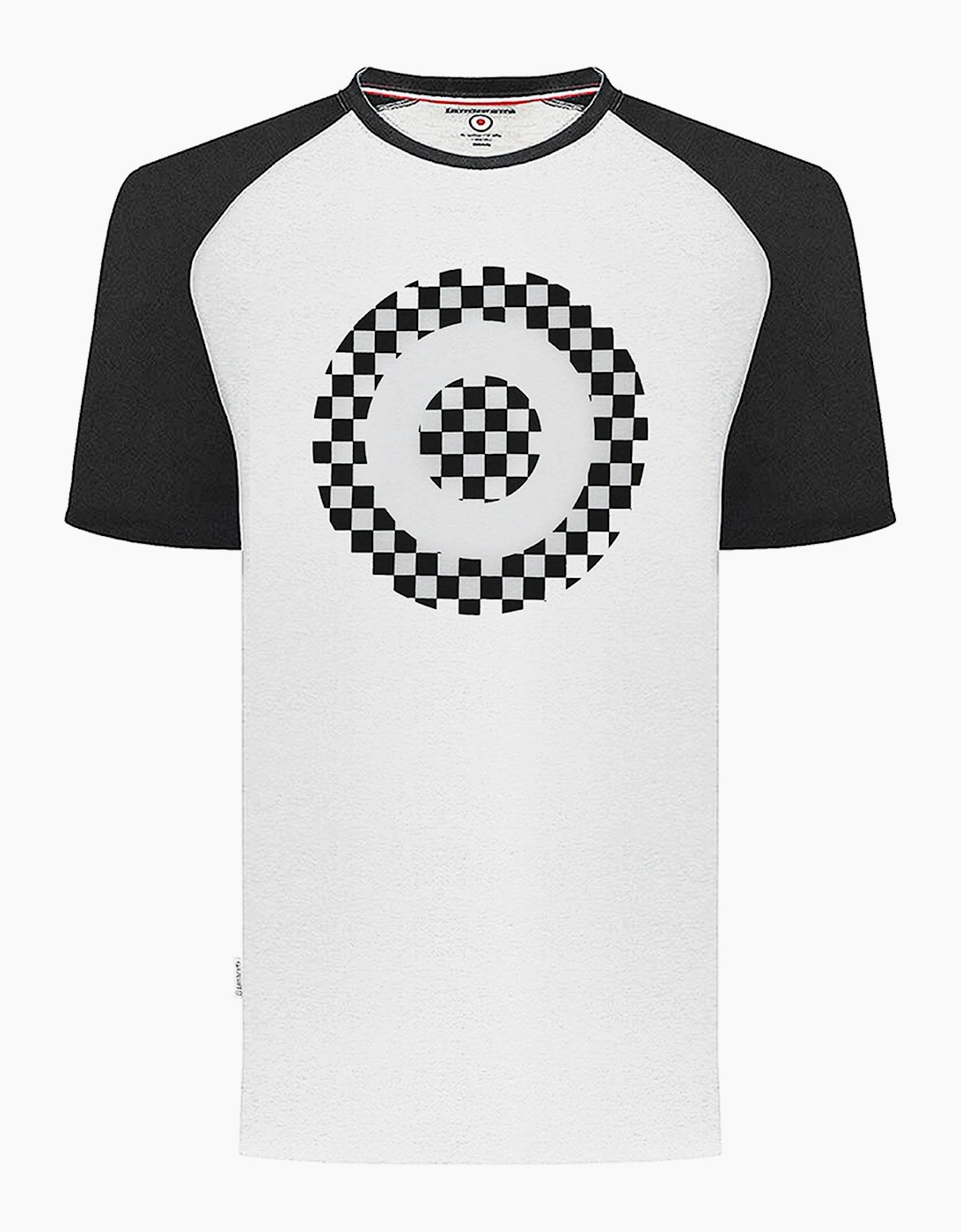 Mens Two Toned Target Crew Neck T-Shirt - White, 2 of 1