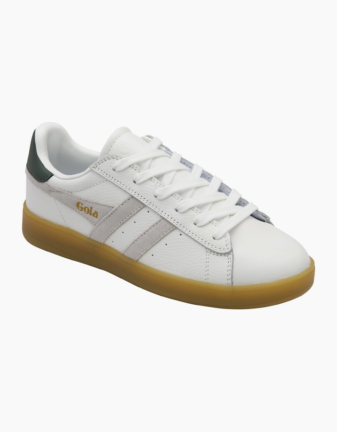 Gola Women's Aztec Leather Womens Trainers - White Evergr - Size: 5