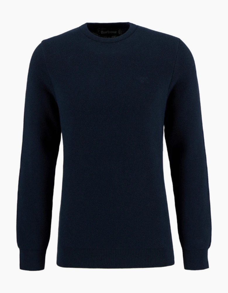 Honeycomb Crew Neck Sweater NY91 Navy