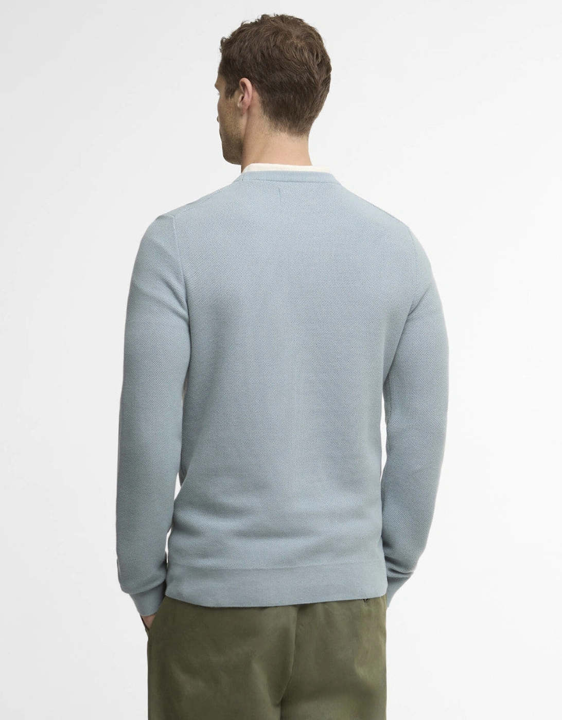 Honeycomb Crew Neck Sweater BU64  Slate