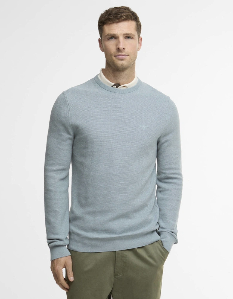 Honeycomb Crew Neck Sweater BU64  Slate