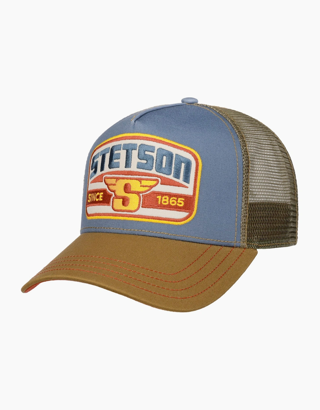 Stetson Men's Wing Brown Blue Trucker Cap