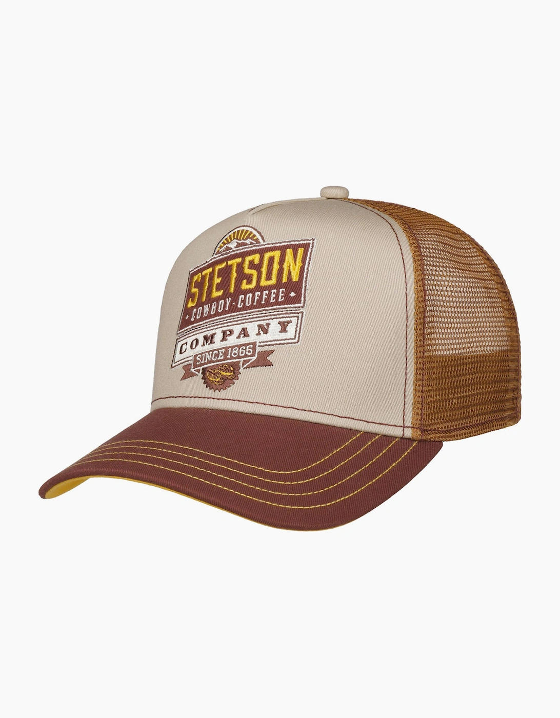 Stetson Men's Barista Company Brown Beige Trucker Cap