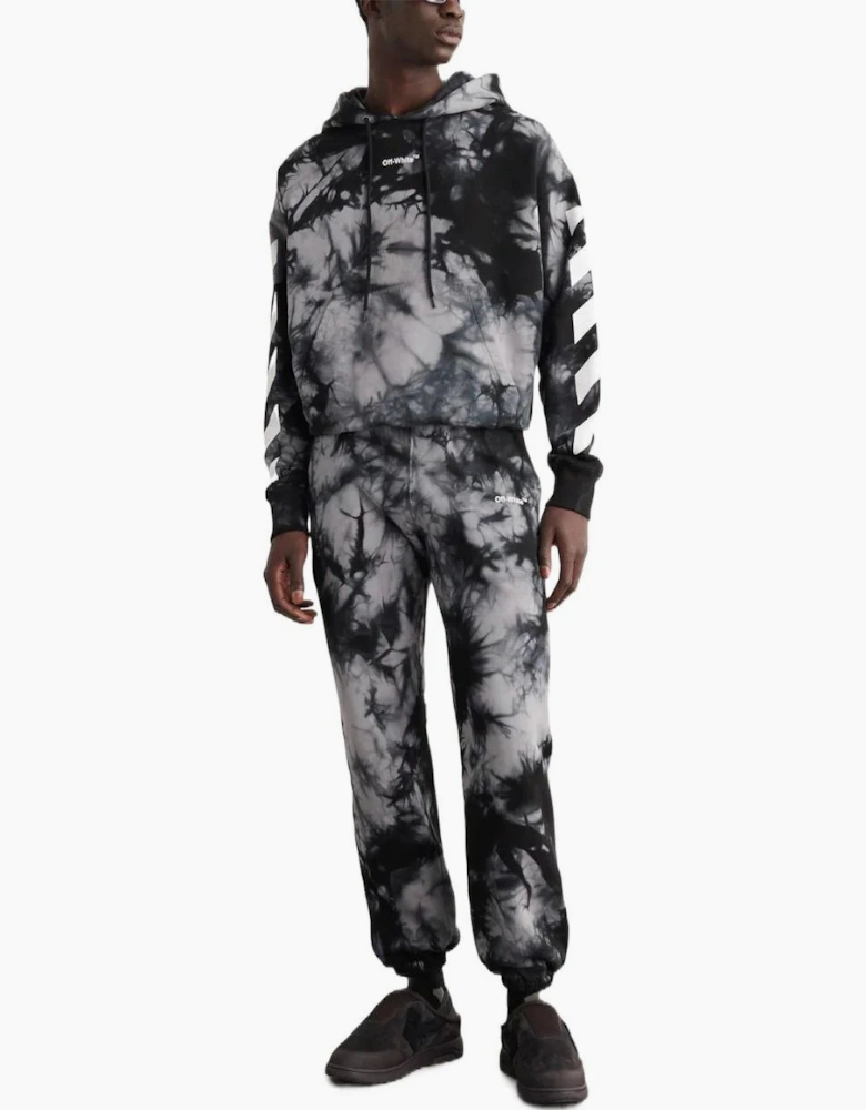 Diag Tie Dye Slim Sweatpant Warm Grey