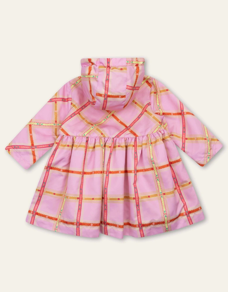 Girls Pink Logo Windbreaker Coat