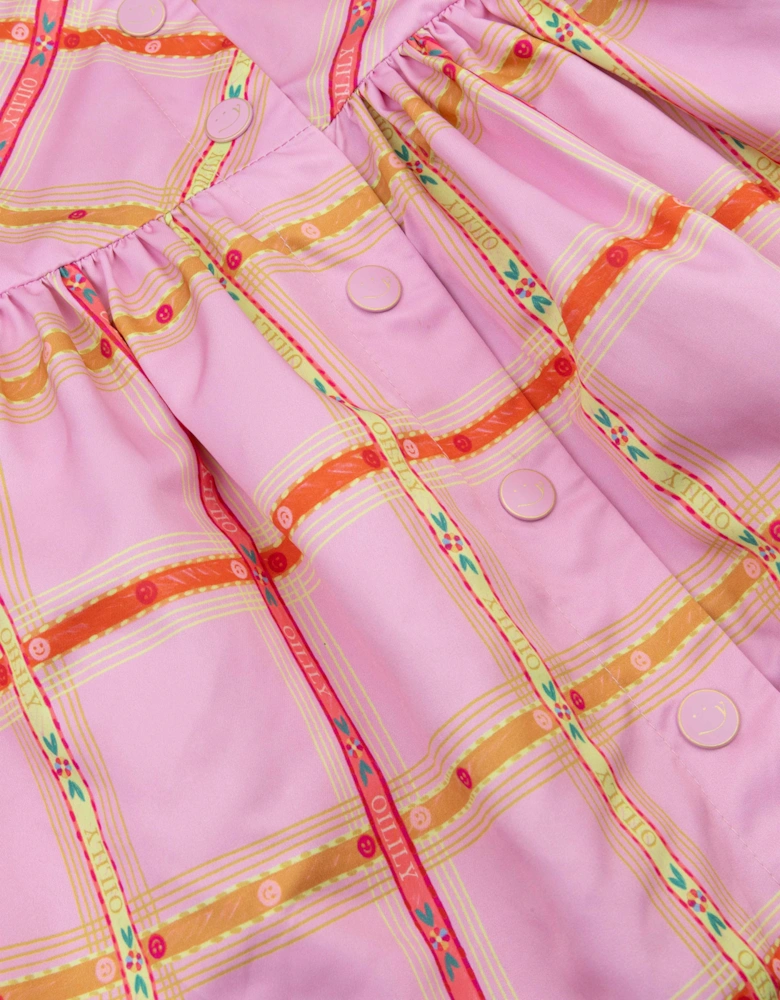 Girls Pink Logo Windbreaker Coat