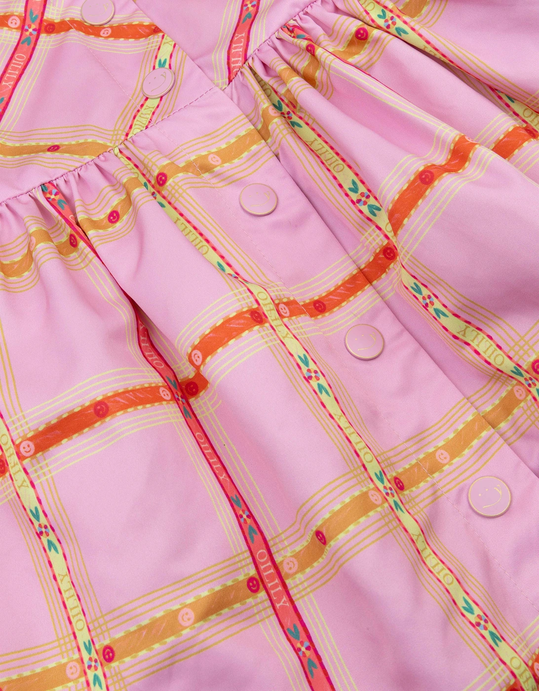 Girls Pink Logo Windbreaker Coat