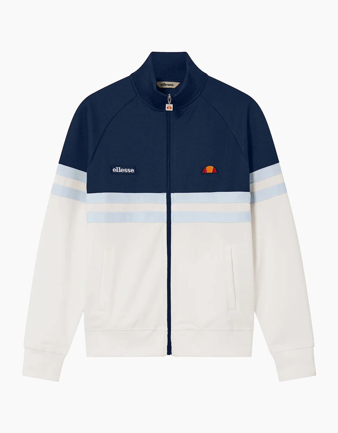 Ellesse Men's White Rimini Track Top Jacket Off /Navy  42/Regular Xl