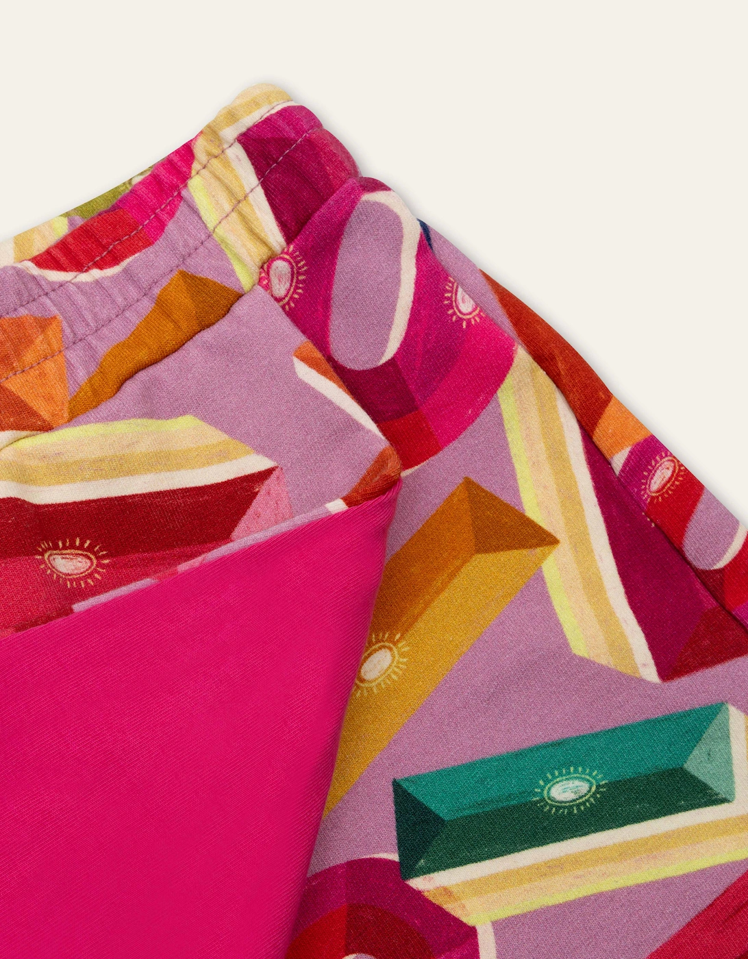 Girls Purple Multi Logo Sweat Shorts