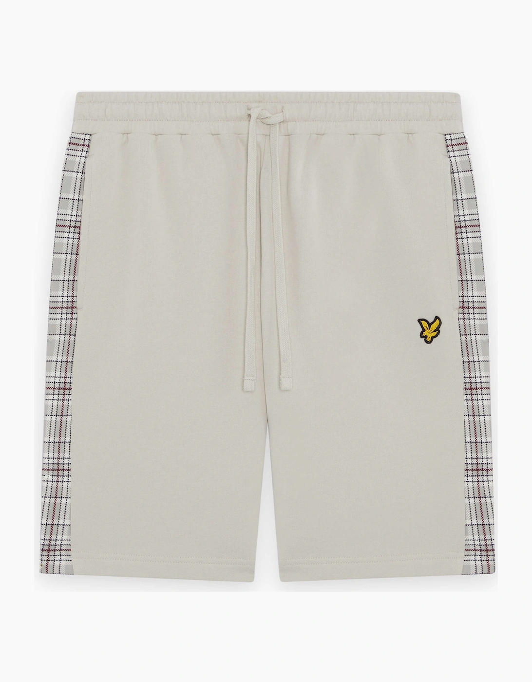 Lyle & Scott Check Panelled Sweat Shorts Cove, 3 of 2
