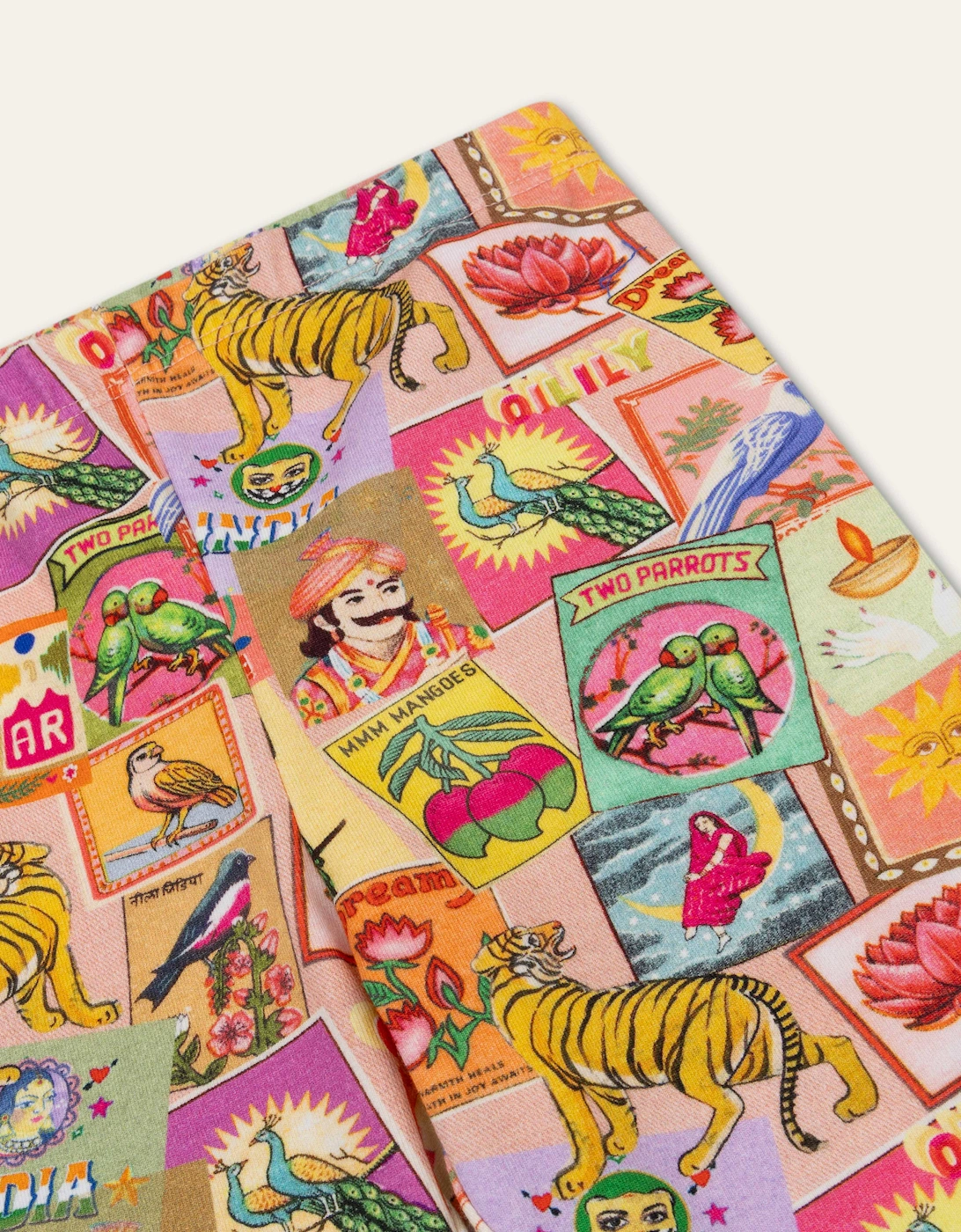 Girls Pink India Inspired Print Leggings