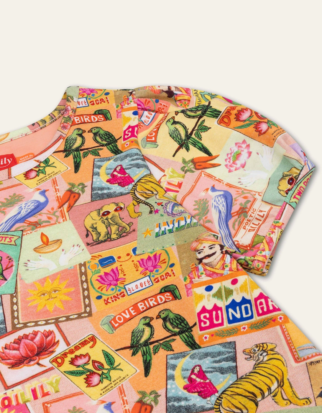 Girls Pink India Inspired Print Top