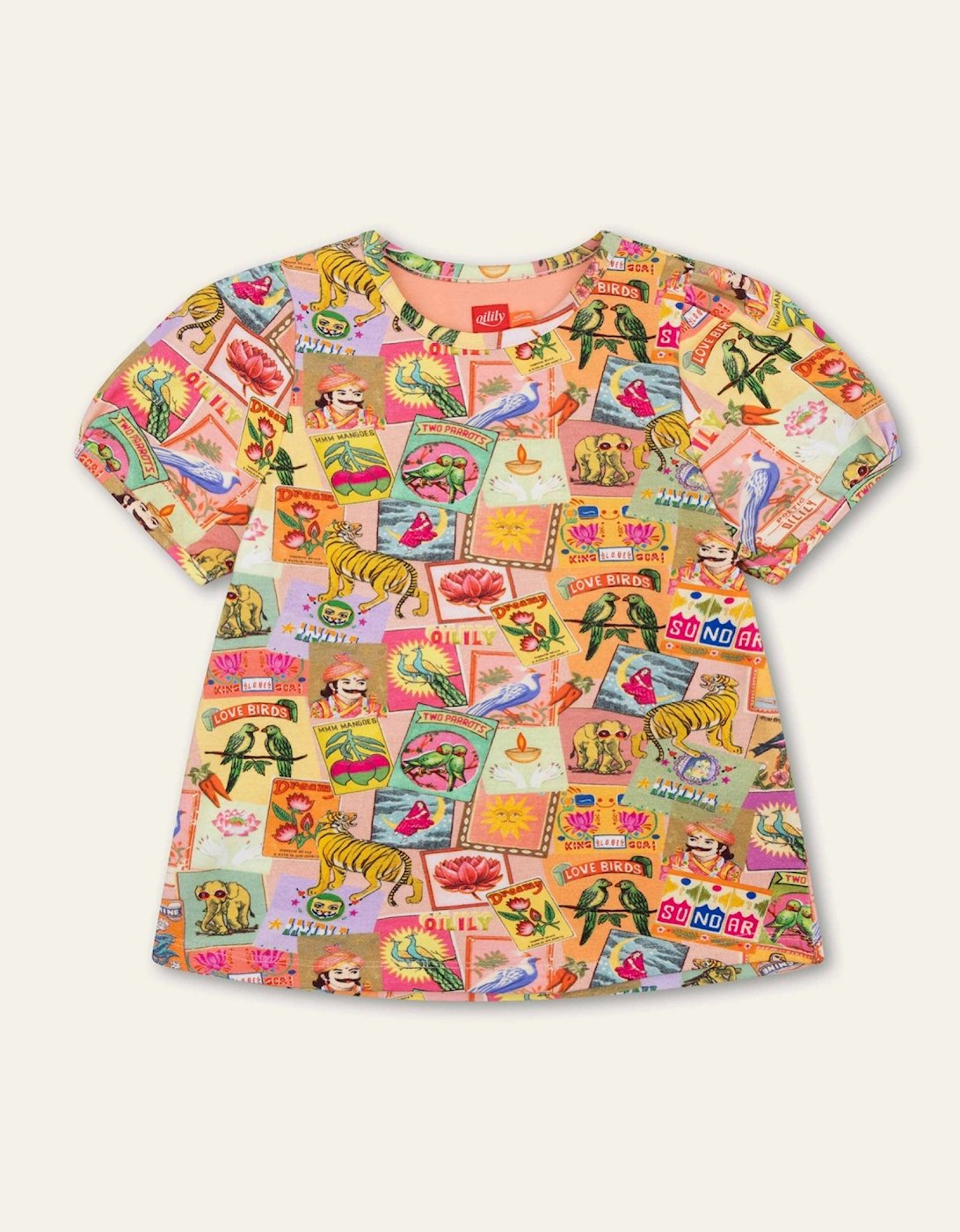 Girls Pink India Inspired Print Top, 4 of 3