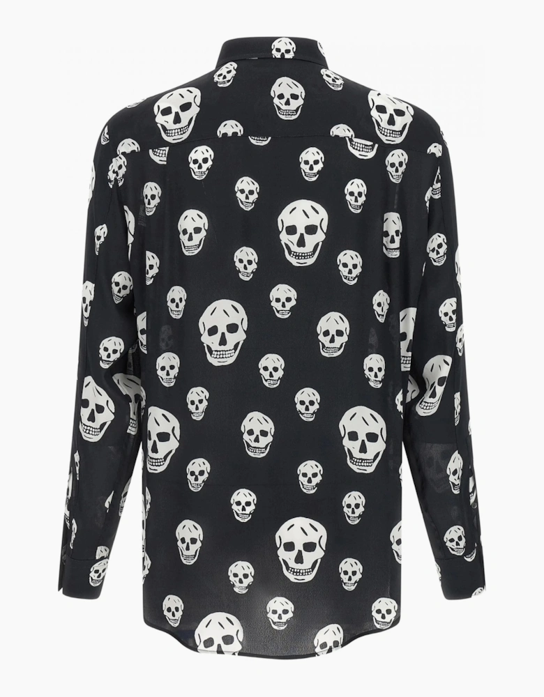 Skull Print Shirt Black