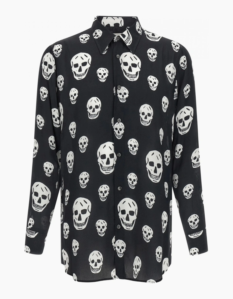 Skull Print Shirt Black