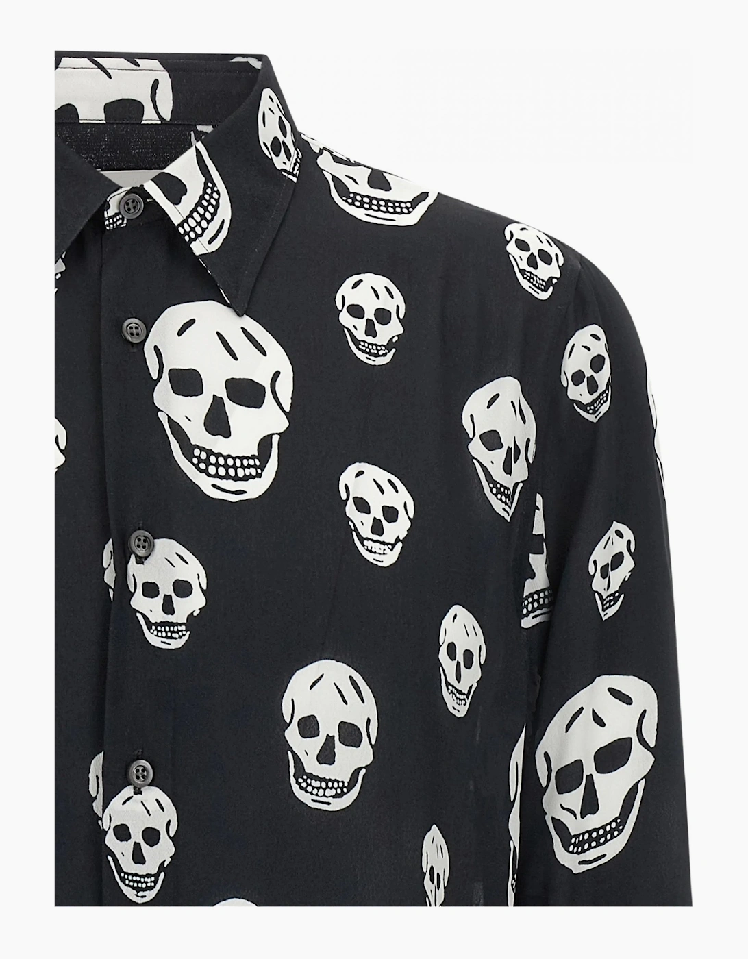 Skull Print Shirt Black