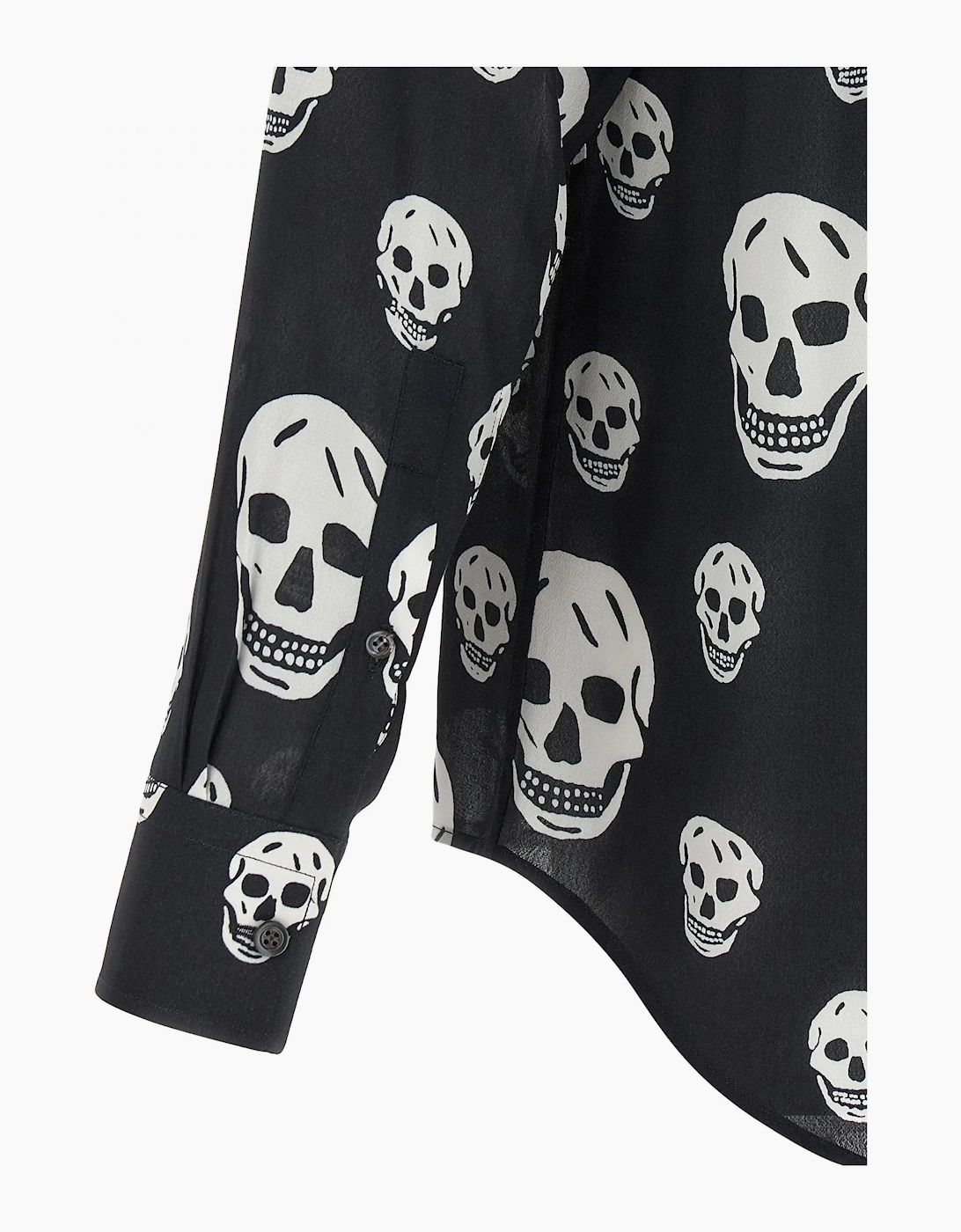 Skull Print Shirt Black