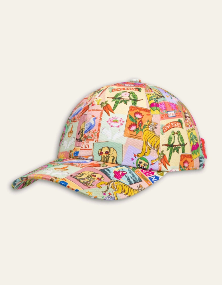 Girls Pink India Inspired Print Cap