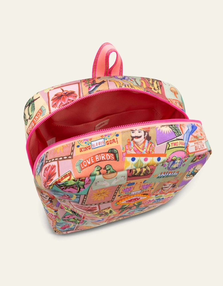 Girls Pink India Inspired Print Backpack