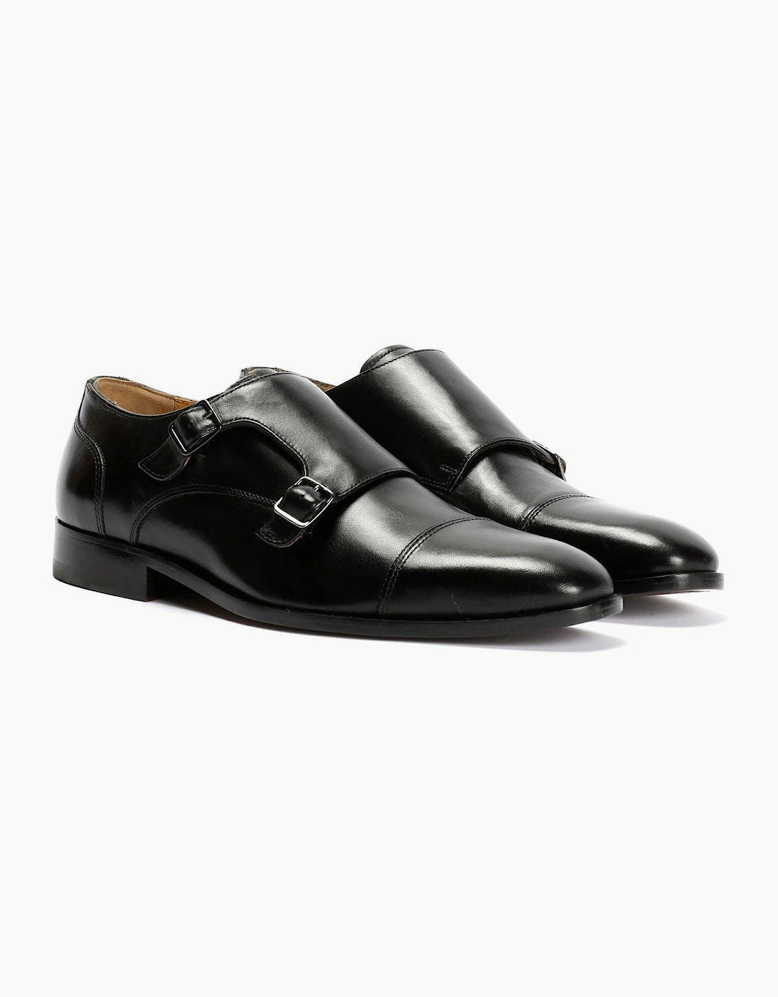 Chapman & Moore Men's Chapman & Moore Toe Cap Monk Leather Men's Black Shoes