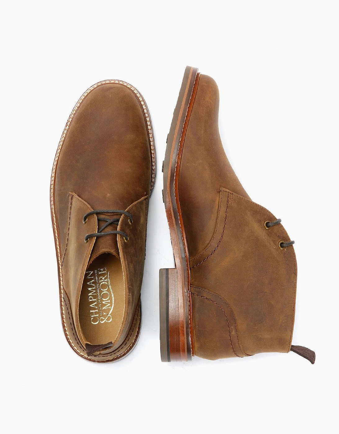 Chapman & Moore Country Chukka Oiled Leather Men's Tan Boots