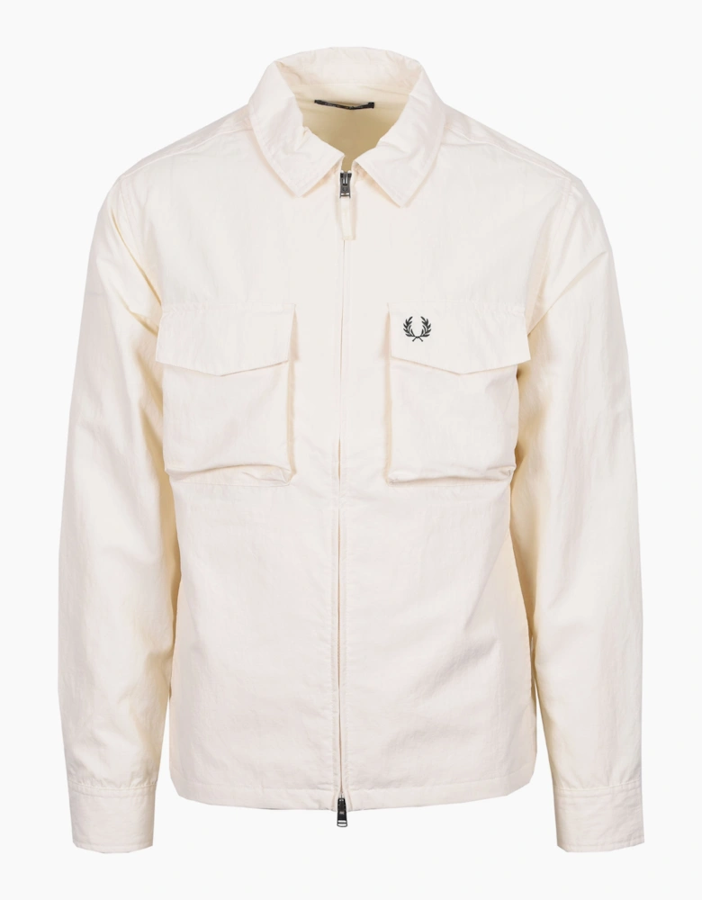 RIPSTOP POCKET OVERSHIRT ECRU