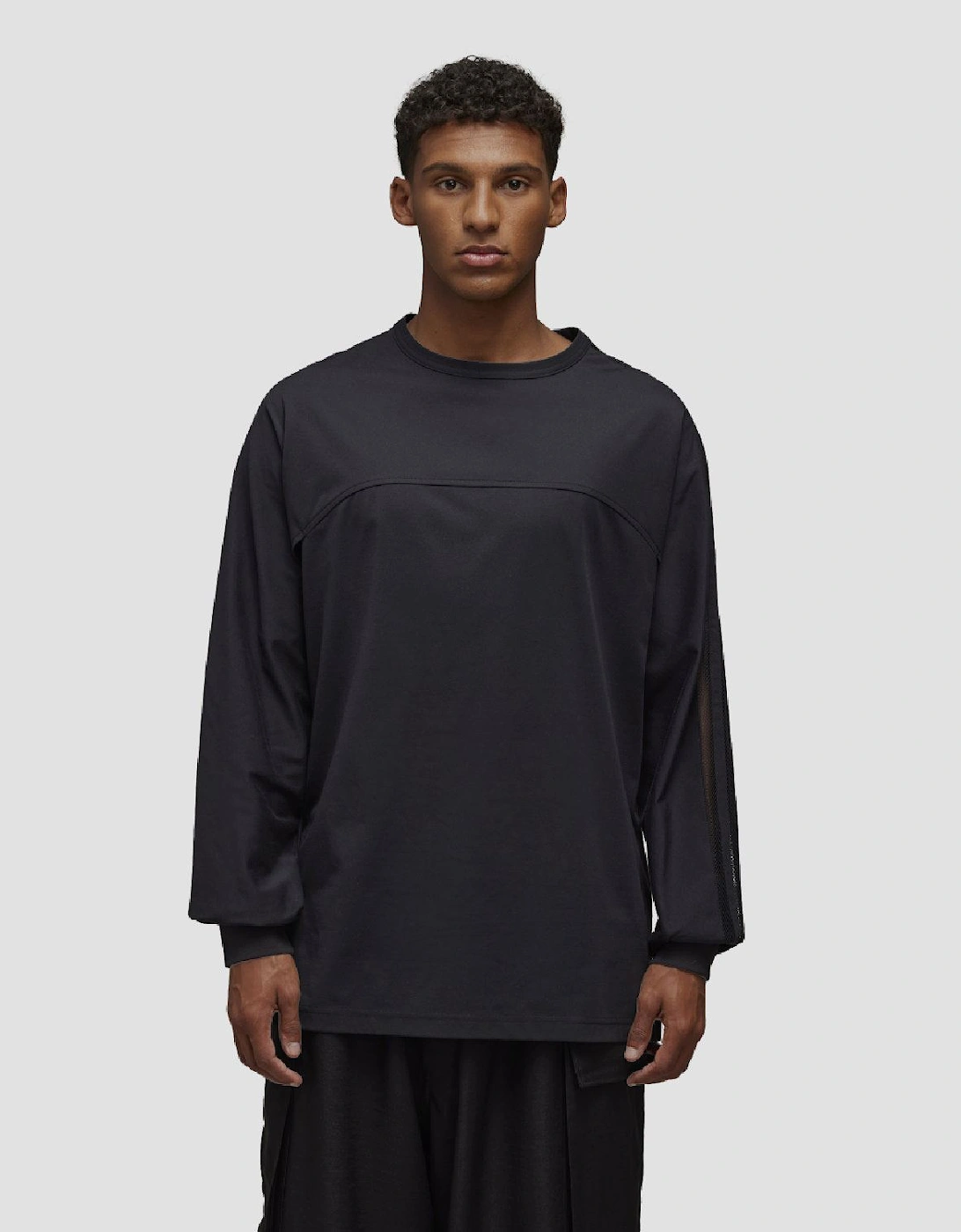 Mesh Stripes Long Sleeve T-Shirt