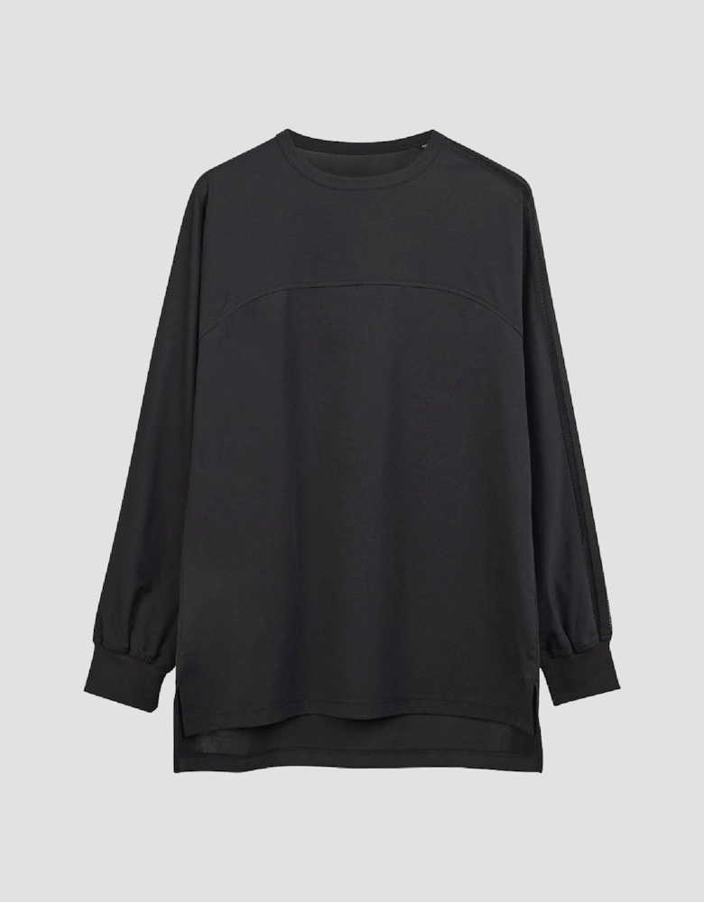 Mesh Stripes Long Sleeve T-Shirt