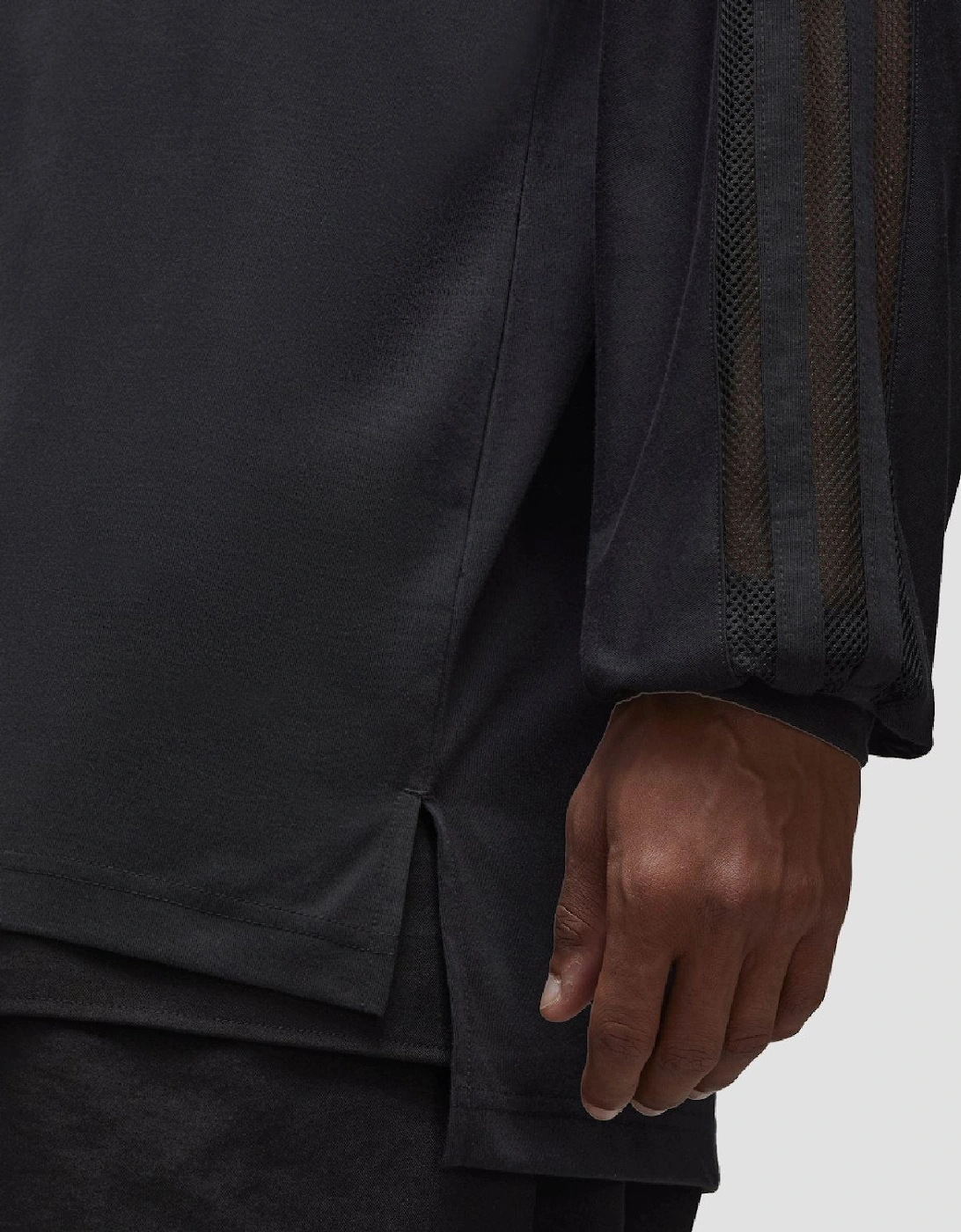 Mesh Stripes Long Sleeve T-Shirt