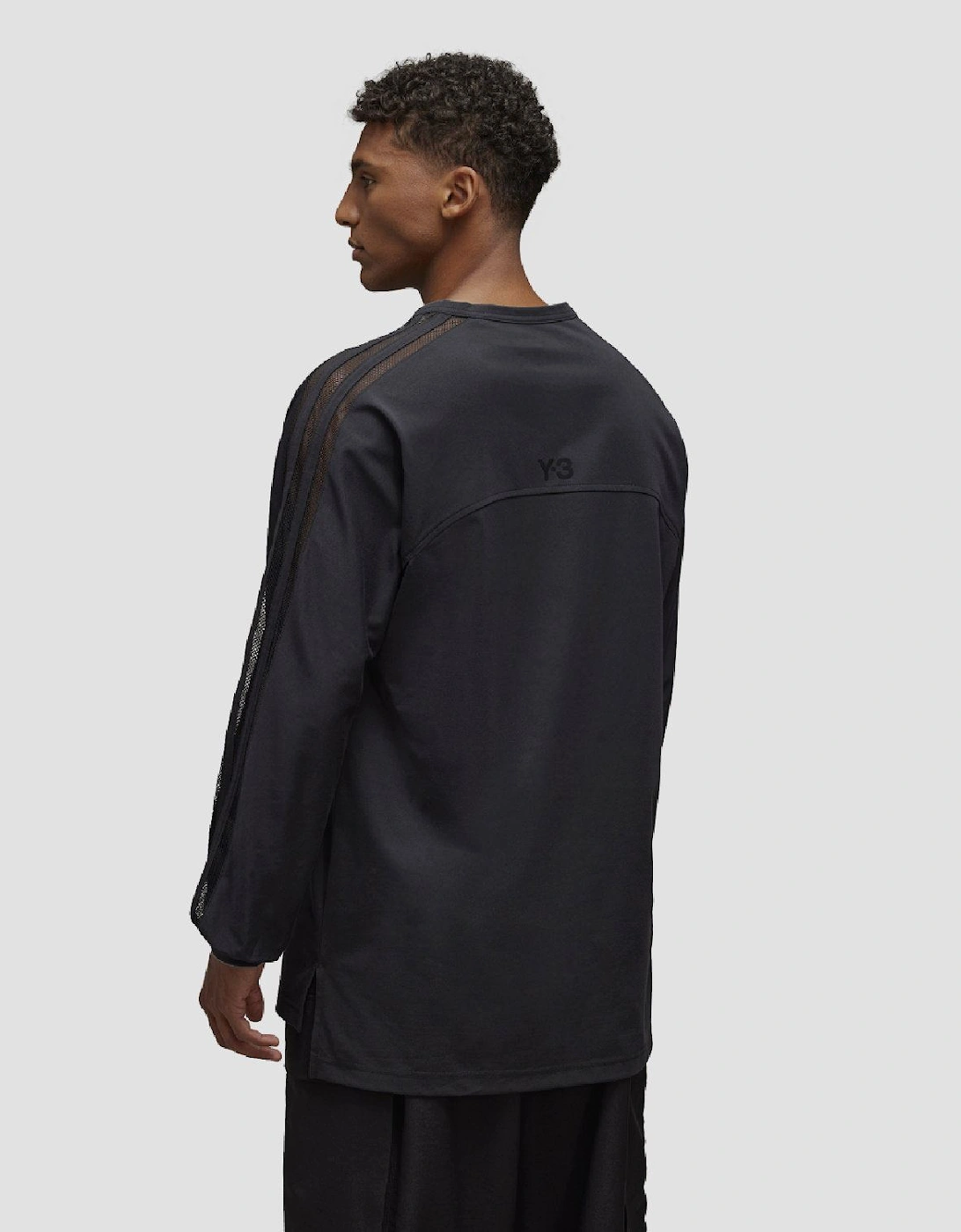 Mesh Stripes Long Sleeve T-Shirt