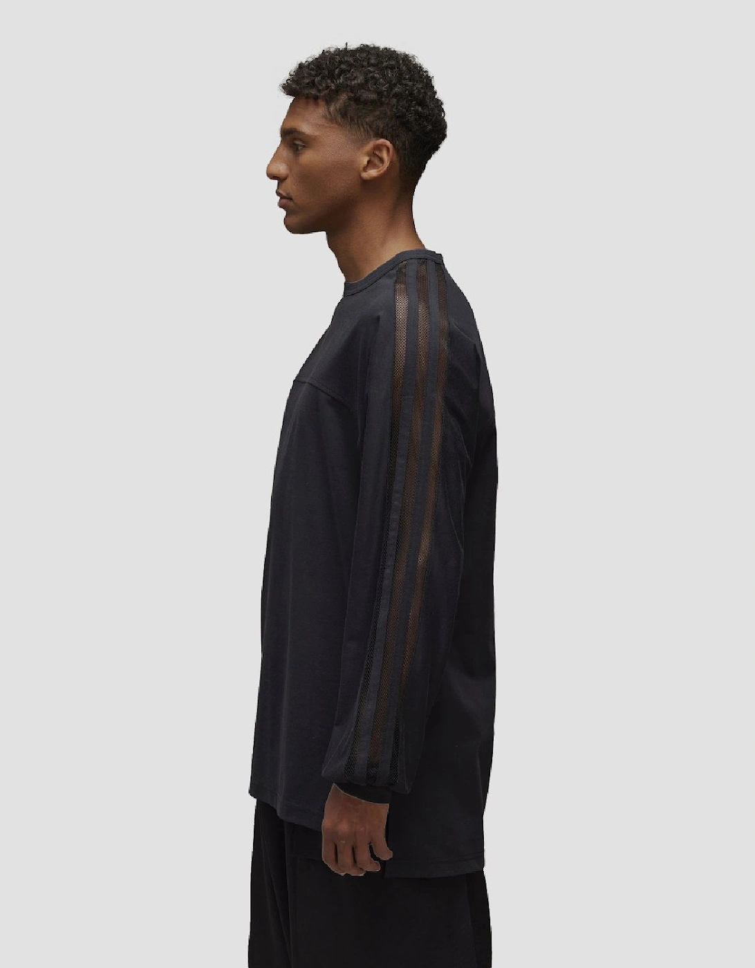 Mesh Stripes Long Sleeve T-Shirt