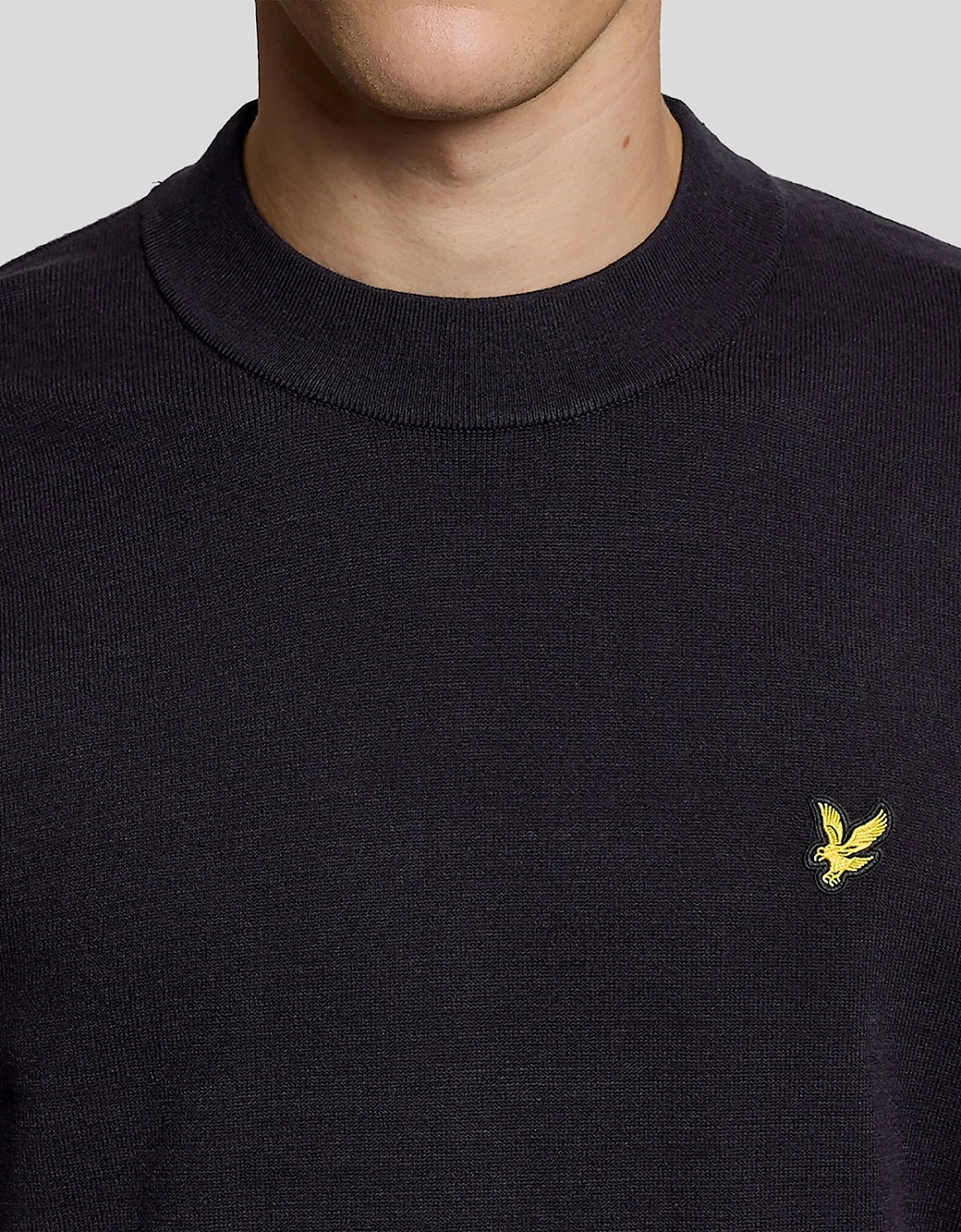 Relaxed Fit Mock Neck Jumper