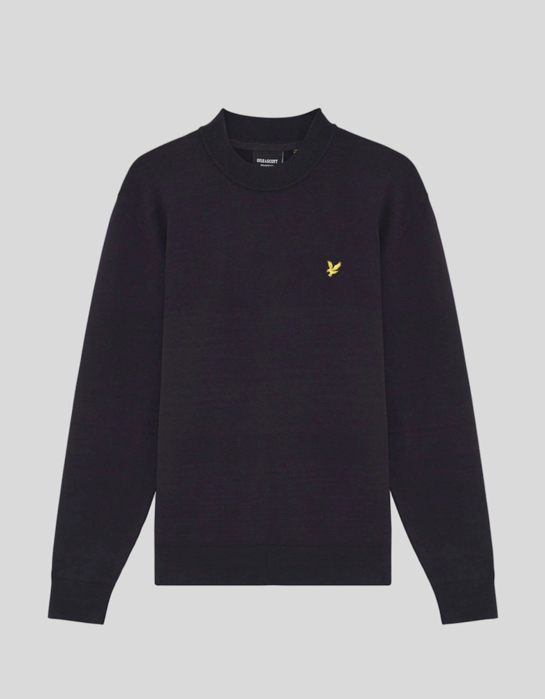 Relaxed Fit Mock Neck Jumper