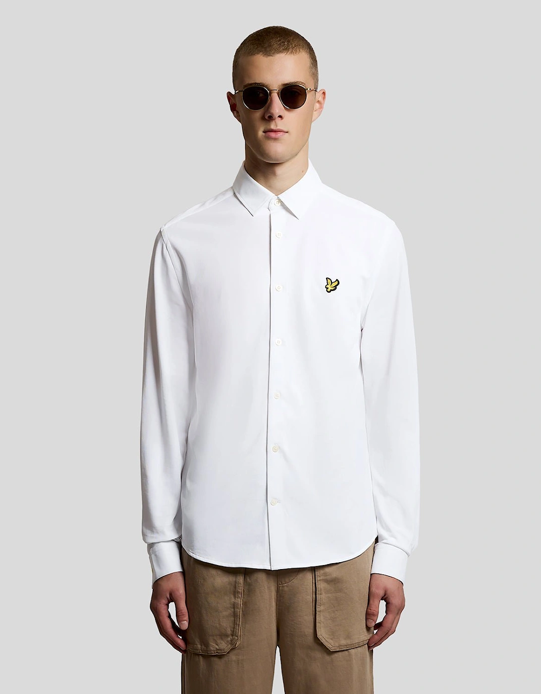 Lyle And Scott Men's Cotton Oxford Jersey Shirt  42/Regular Xl