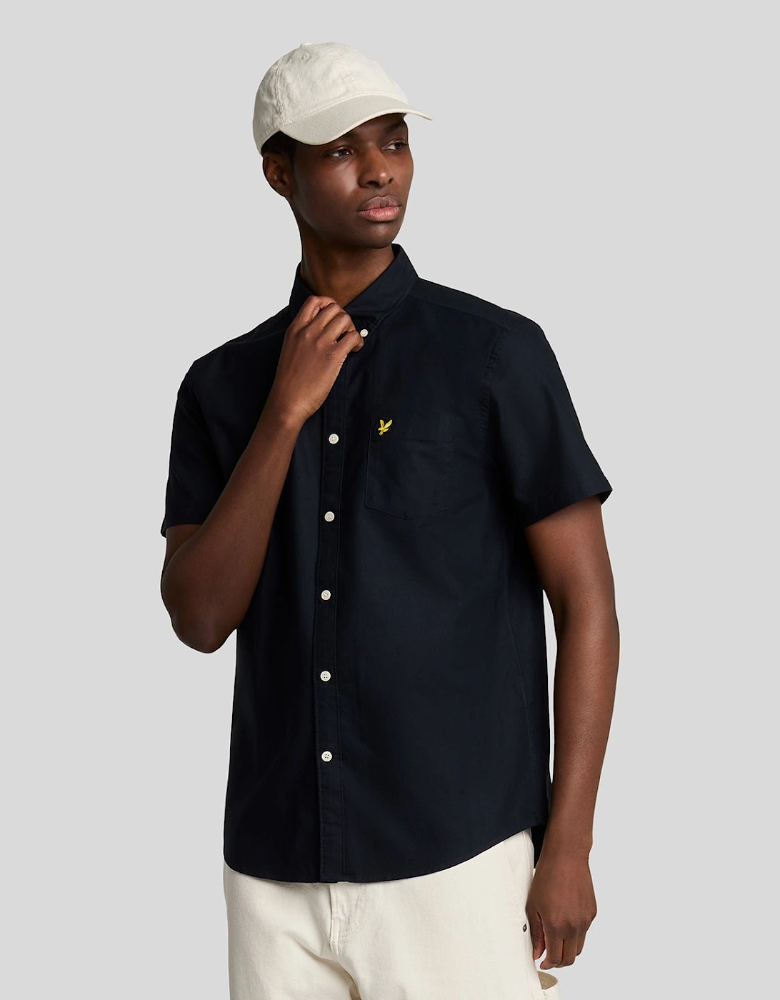 Lyle And Scott Men's Light Short Sleeve Oxford Shirt  Regular/36 S