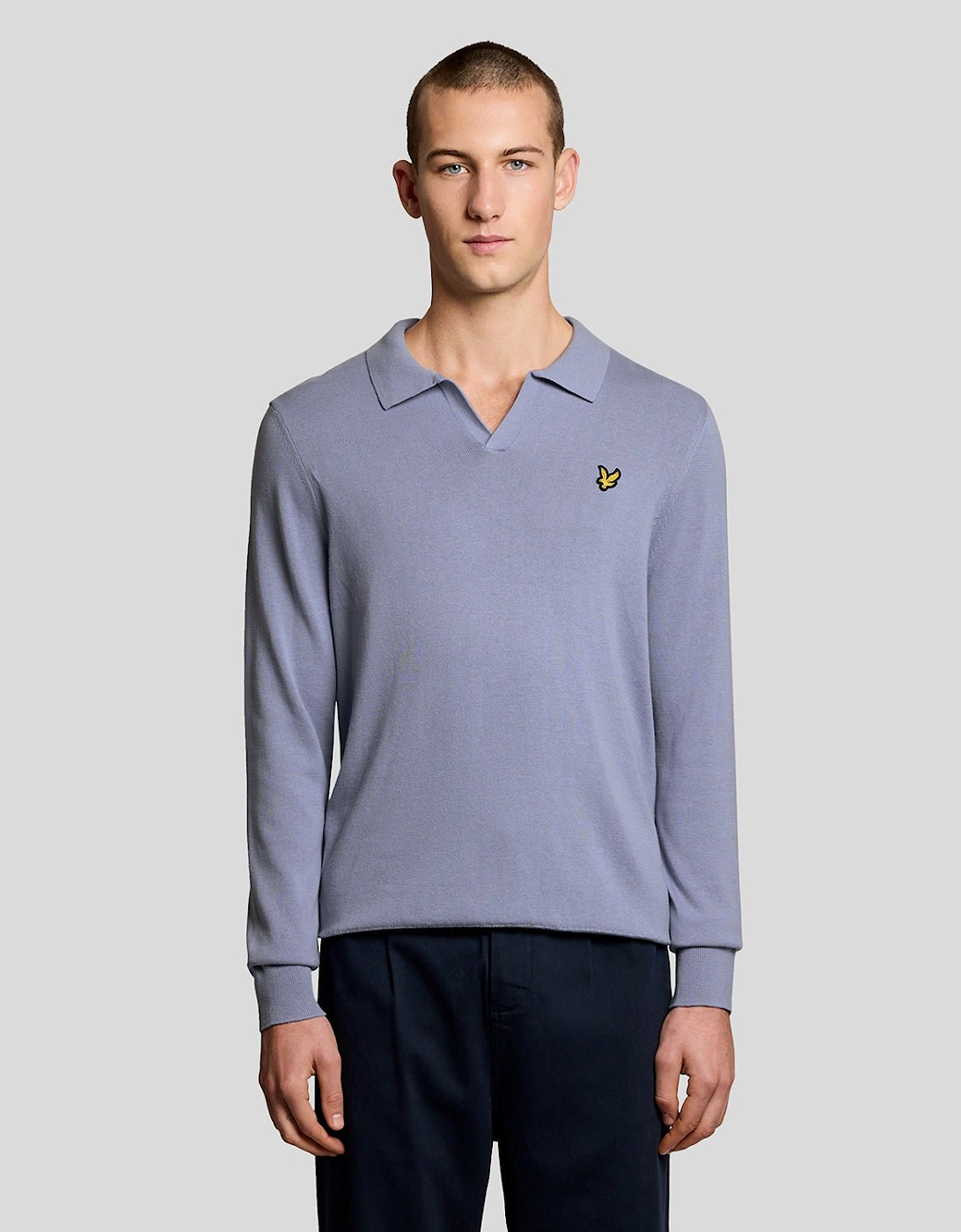 Lyle And Scott Men's Cotton Polo-Collar Jumper  S