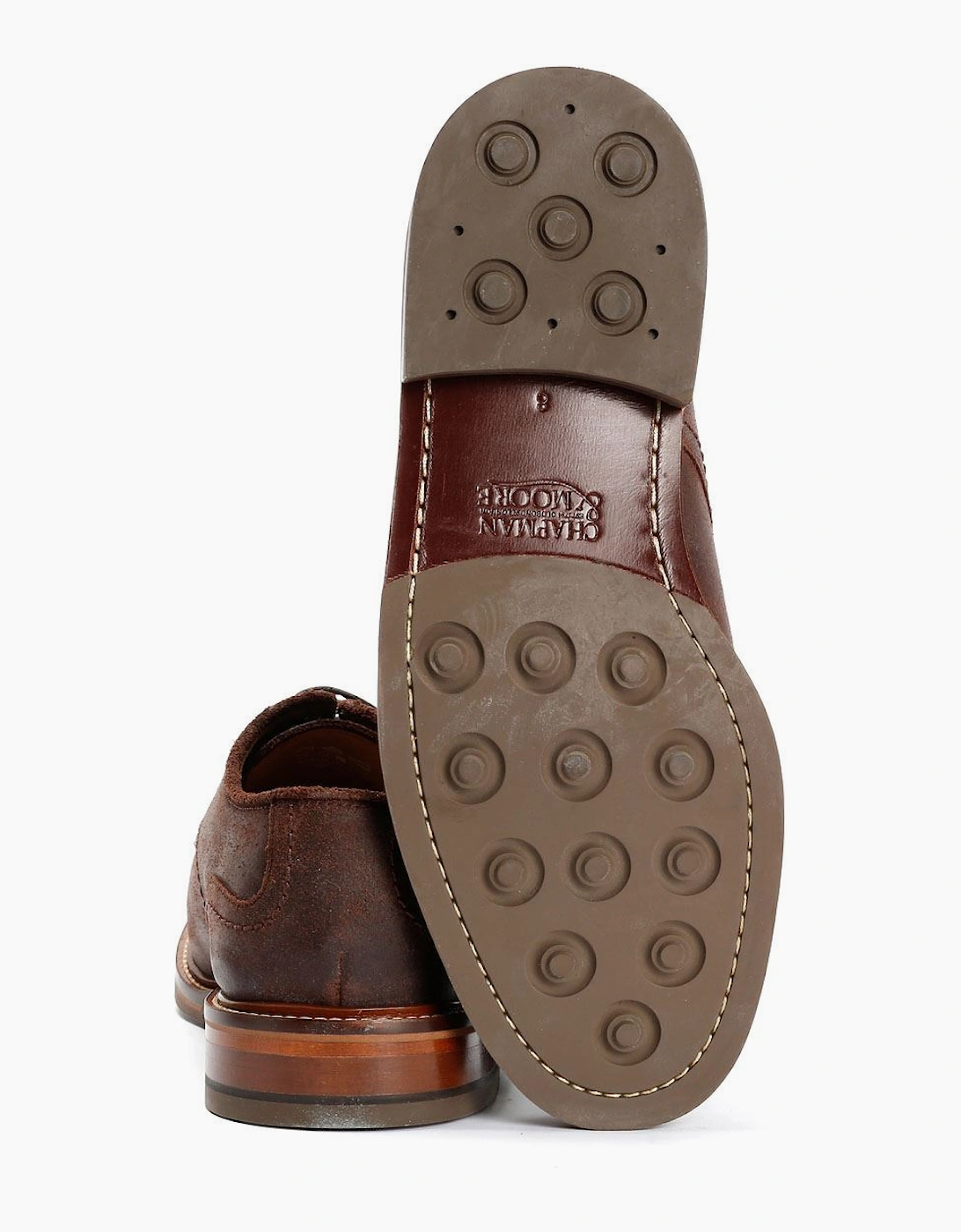 Plain Derby Country Leather Men's Choco Shoes