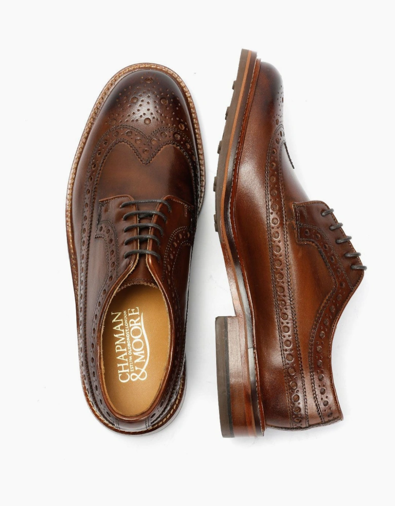 Chapman & Moore Longwing Brogue Country Leather Men's Choco Shoes