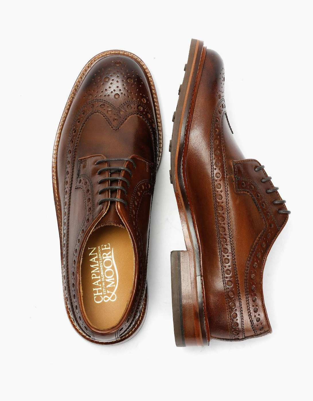Chapman & Moore Longwing Brogue Country Leather Men's Choco Shoes