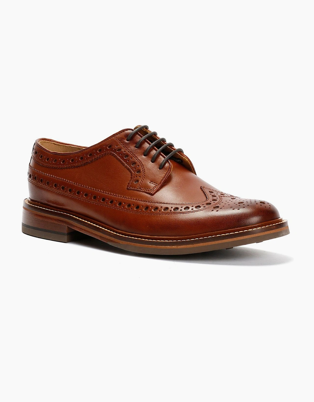 Chapman & Moore Longwing Brogue Country Leather Men's Berry Shoes