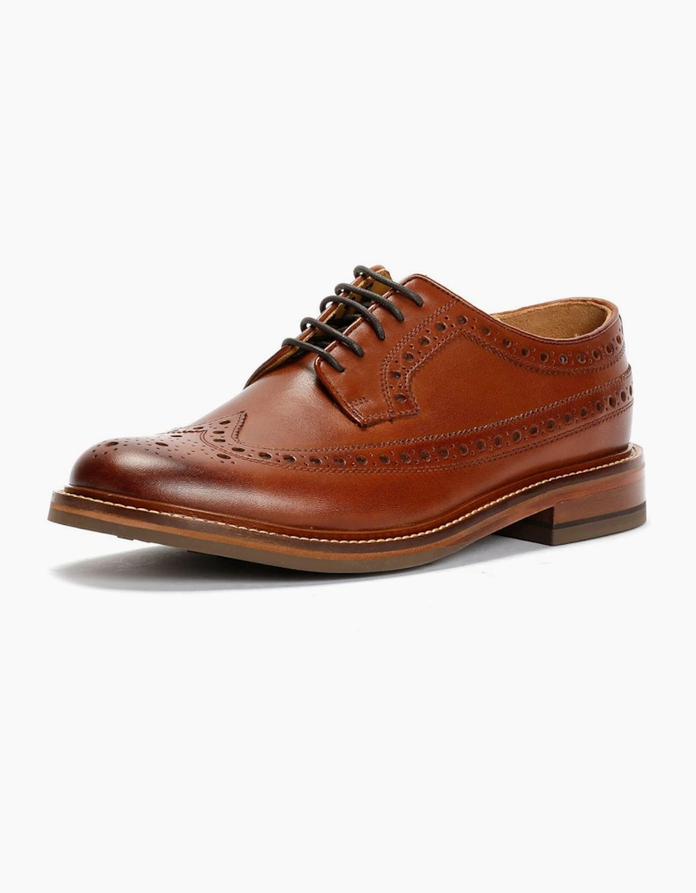 Chapman & Moore Longwing Brogue Country Leather Men's Berry Shoes