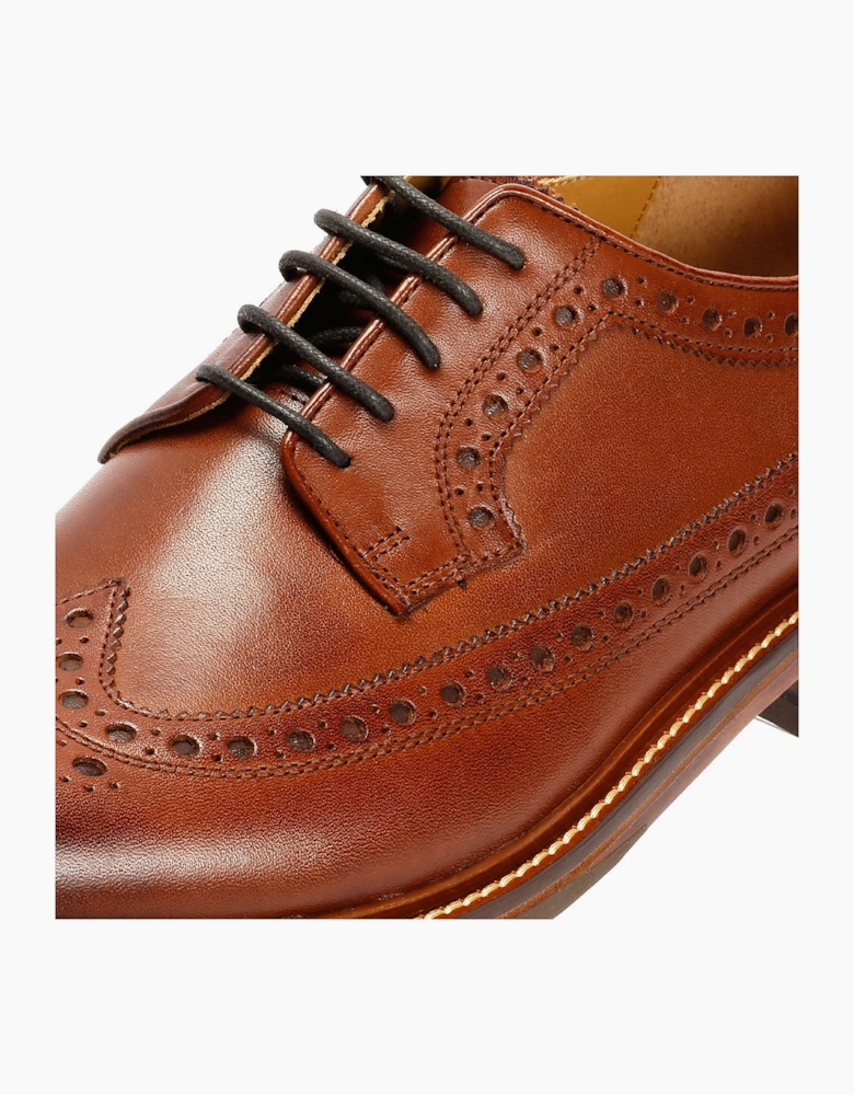 Chapman & Moore Longwing Brogue Country Leather Men's Berry Shoes